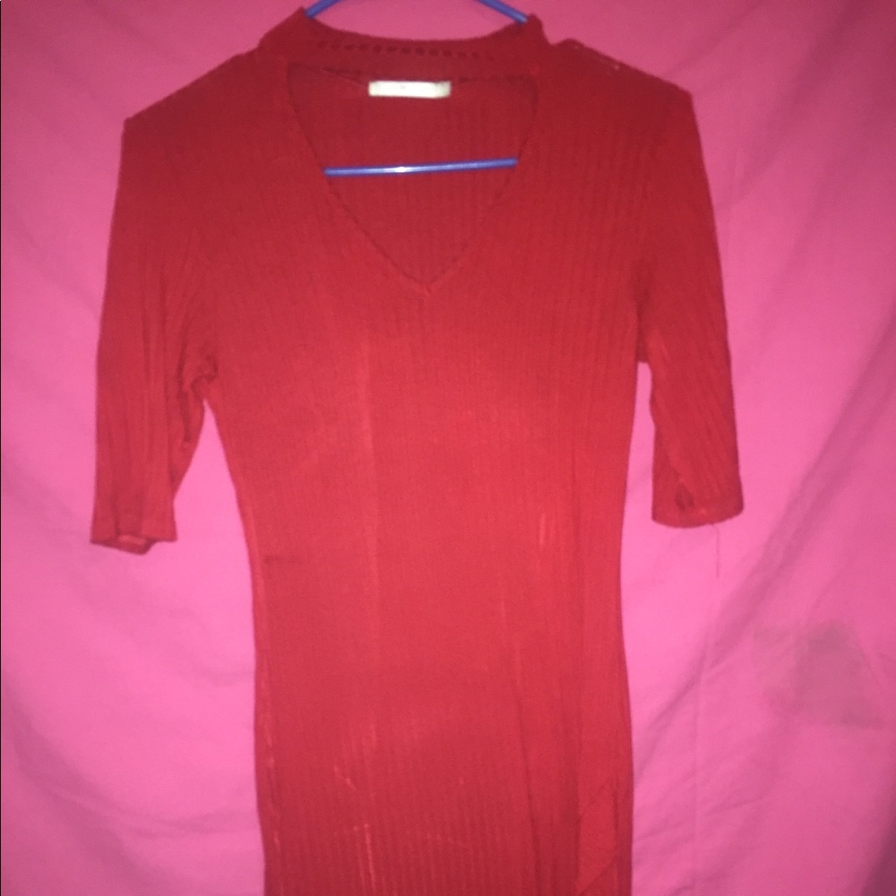 Red Dress w/ Choker